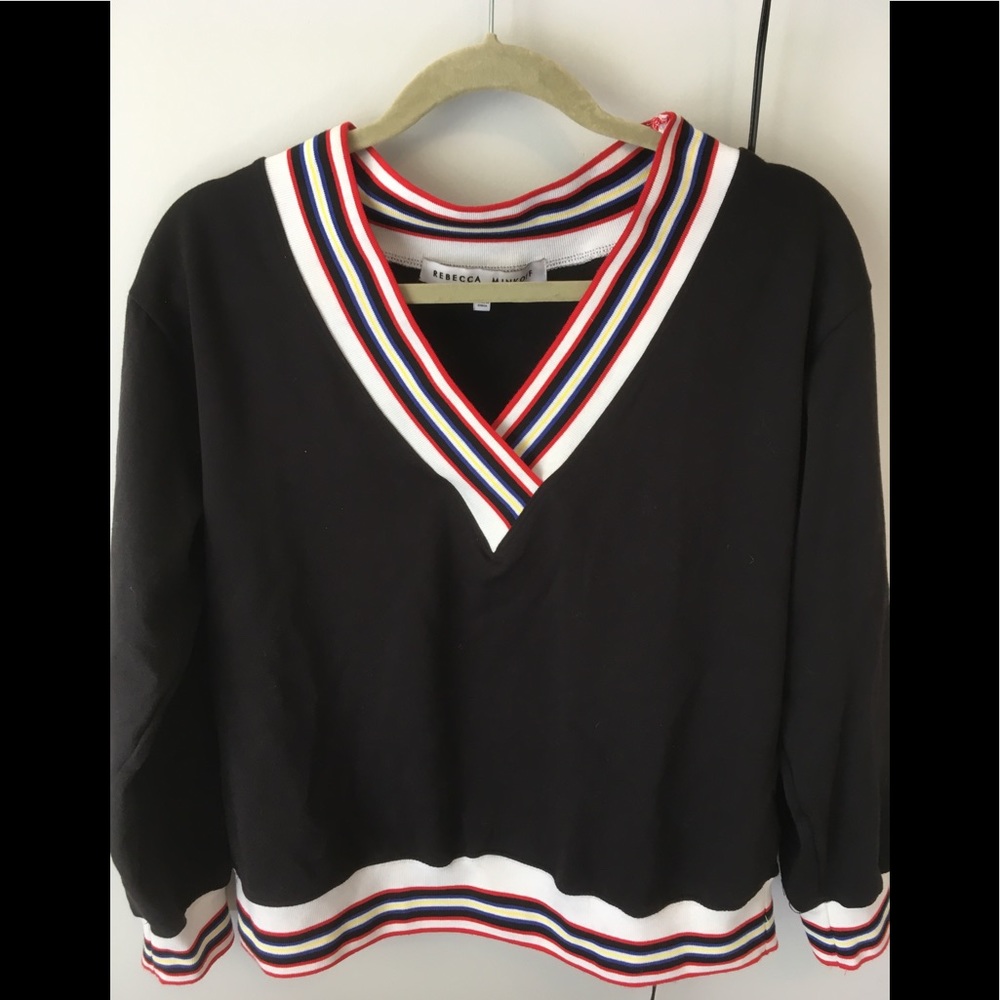 Rebecca Minkoff Kristine Striped Trim Sweatshirt